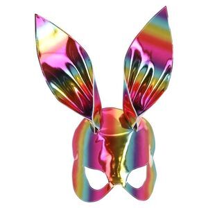 Fever Womens/Ladies Bunny Metallic Mask / Multicolored